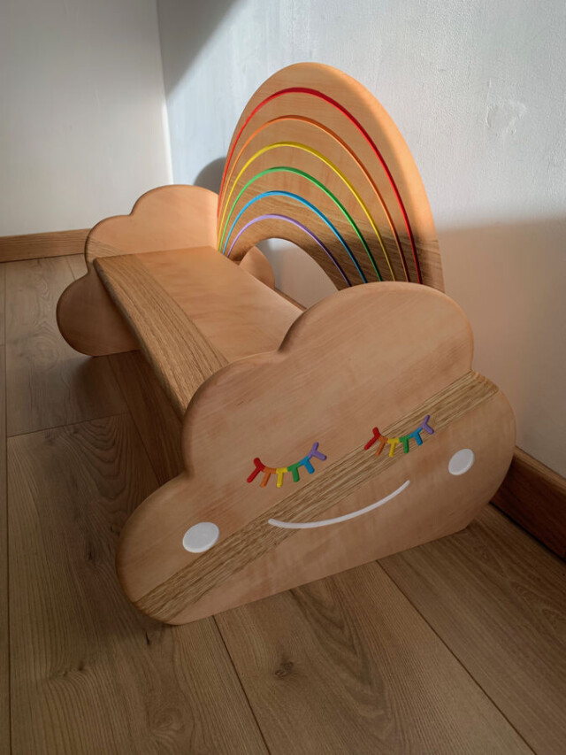 Sève et Copeaux - "Rêve coloré" : Banc Montessori personnalisable