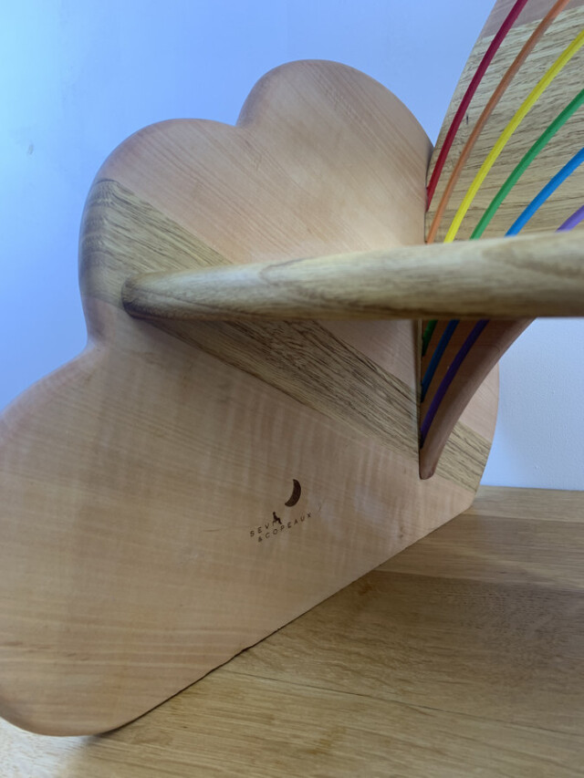 Sève et Copeaux - Banc Montessori "Rêve coloré" : alisier & châtaignier