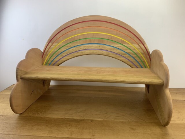 Sève et Copeaux - Banc Montessori "Rêve coloré" : alisier & châtaignier