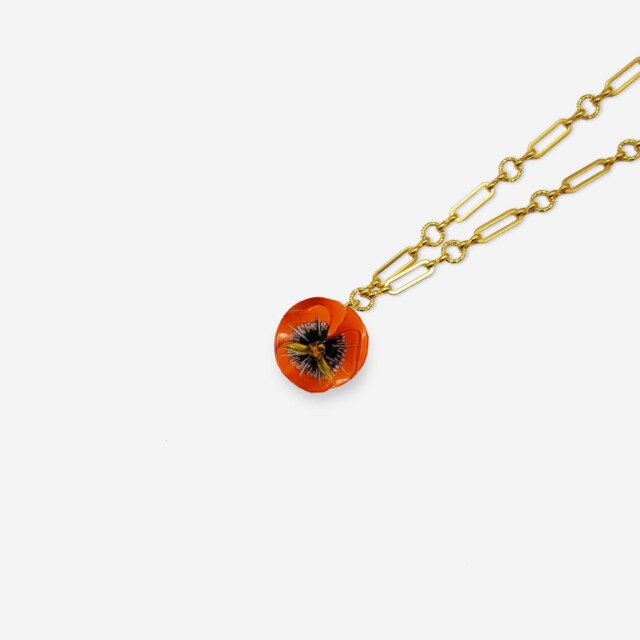 Ciléa Paris - Pendentif Pensée - Mini – Rouge / Je ne veux pas la chaîne