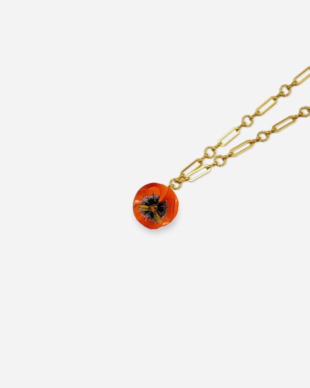 Ciléa Paris - Pendentif Pensée - Mini – Rouge / Je ne veux pas la chaîne