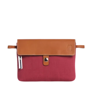 TUSSOR - Pochette Compagnon Framboise