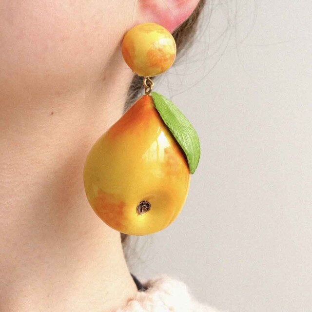 Ciléa Bijoux - Boucle d'oreille longue Poire - Maxi – Tiges (oreilles percées)