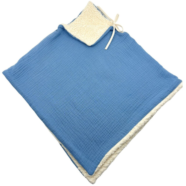 Petit Pote - Poncho bébé enfant – Taille unique / Bleu denim