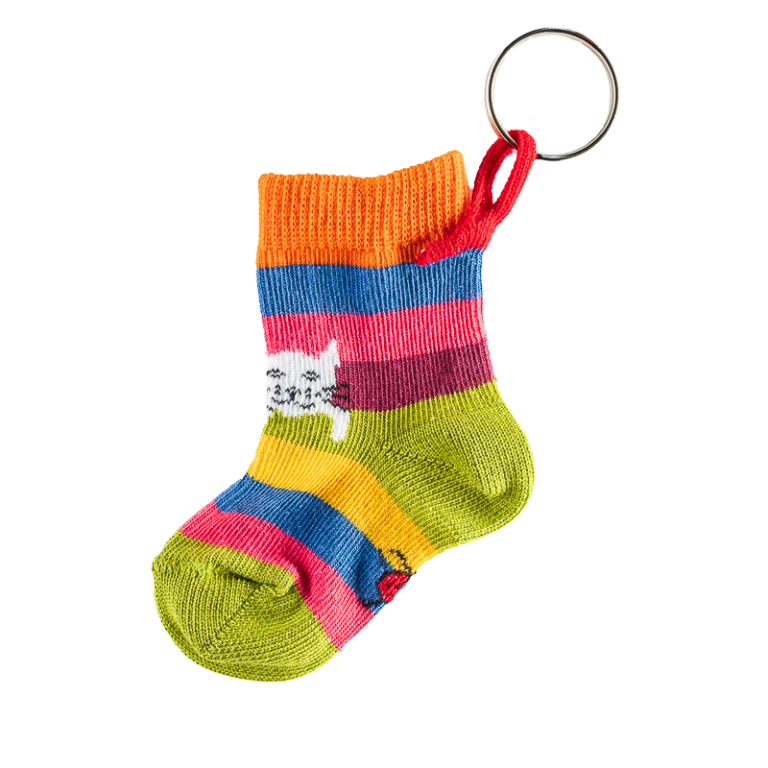 porte cles chaussette chat perche Chaussettes Coccinelle - Porte-clés