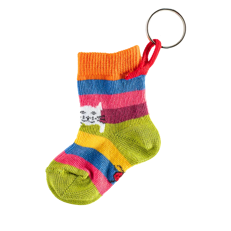 porte cles chaussette chat perche Chaussettes Coccinelle - Porte-clés