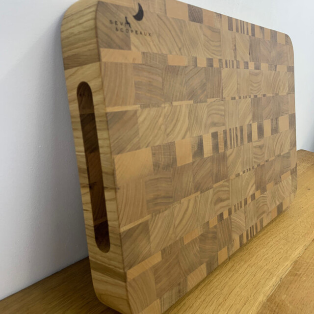 Sève et Copeaux - Planche à découper en bois de bout 46x30.3cm