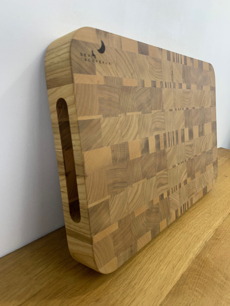 Sève et Copeaux - Planche à découper en bois de bout 46x30.3x4.8cm