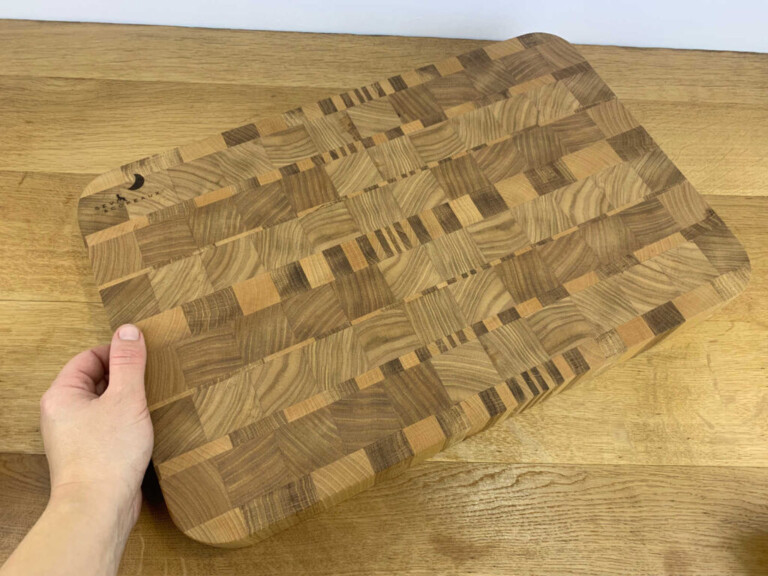 Sève et Copeaux - Planche à découper en bois de bout 46x30.3x4.8cm