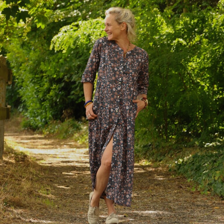 Meta SS25 - Robe Diane - Coton feuillages – XXXL