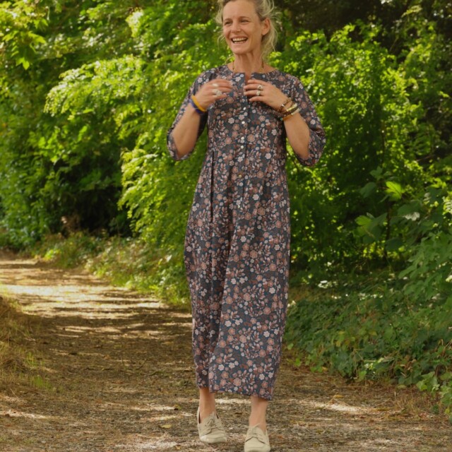 Meta SS25 - Robe Diane - Coton feuillages – XXXL