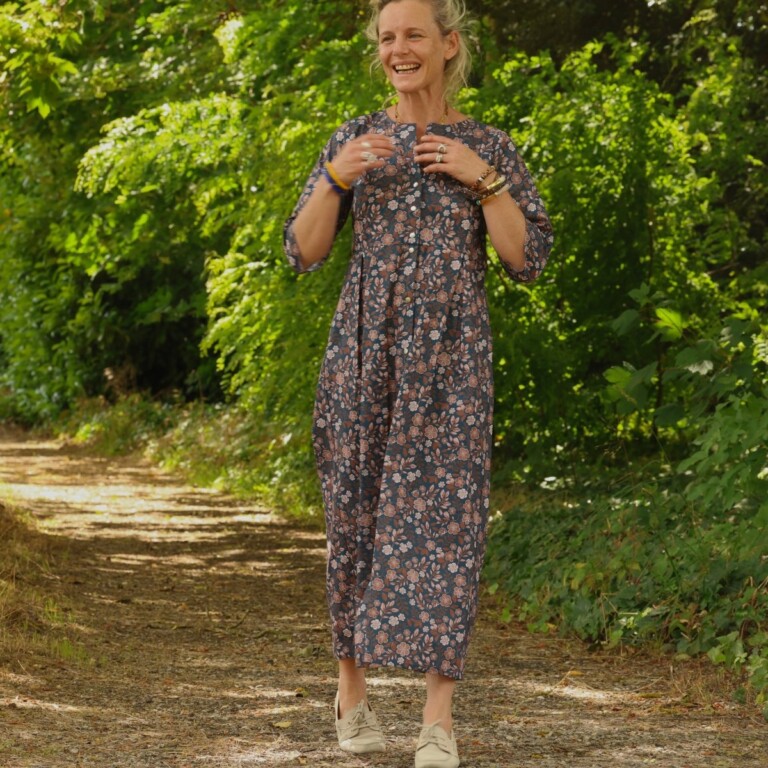 Meta SS25 - Robe Diane - Coton feuillages – XXXL