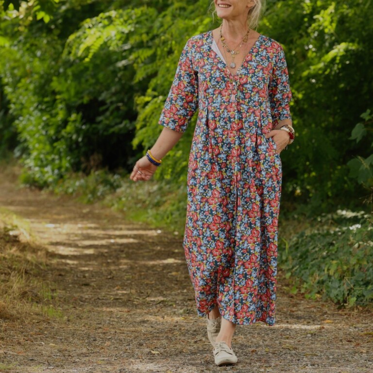 Meta SS25 - Robe Diane - Coton fleurs de juin – XXXL