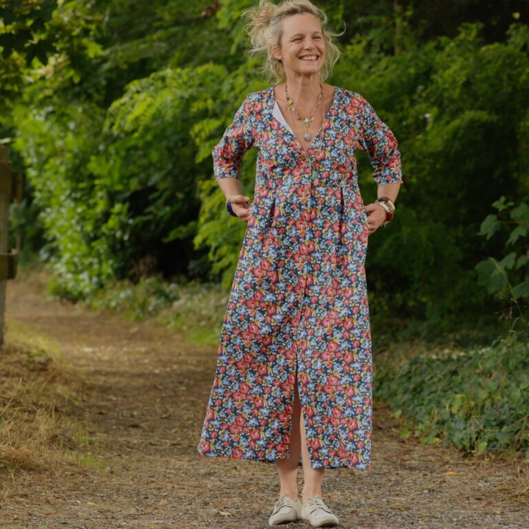 Meta SS25 - Robe Diane - Coton fleurs de juin – XXXL