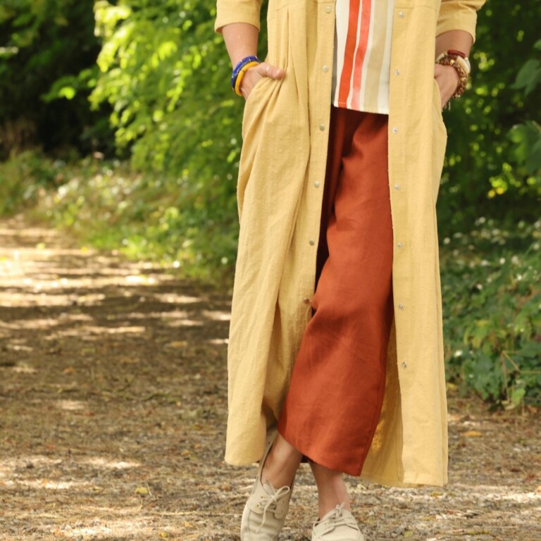 Meta SS25 - Robe Diane - Coton lavé plumetis Camomille – XXXL