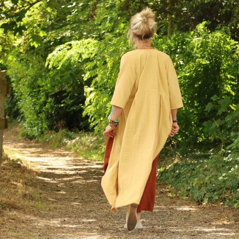 Meta SS25 - Robe Diane - Coton lavé plumetis Camomille – XXXL