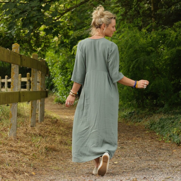 Meta SS25 - Robe Diane - Double gaze de coton cactus – XXL