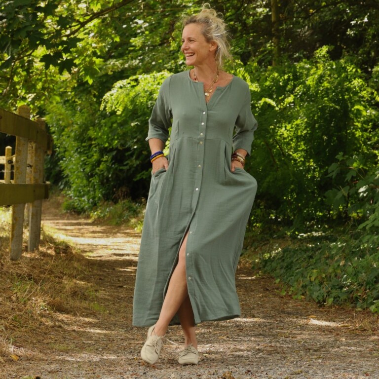 Meta SS25 - Robe Diane - Double gaze de coton cactus – XXL