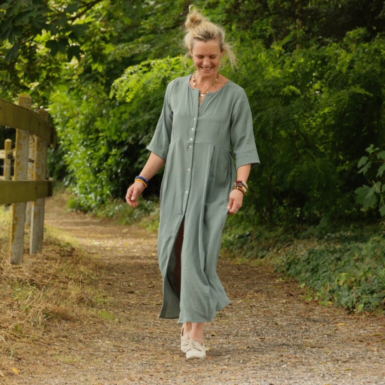 Meta SS25 - Robe Diane - Double gaze de coton cactus – XXL