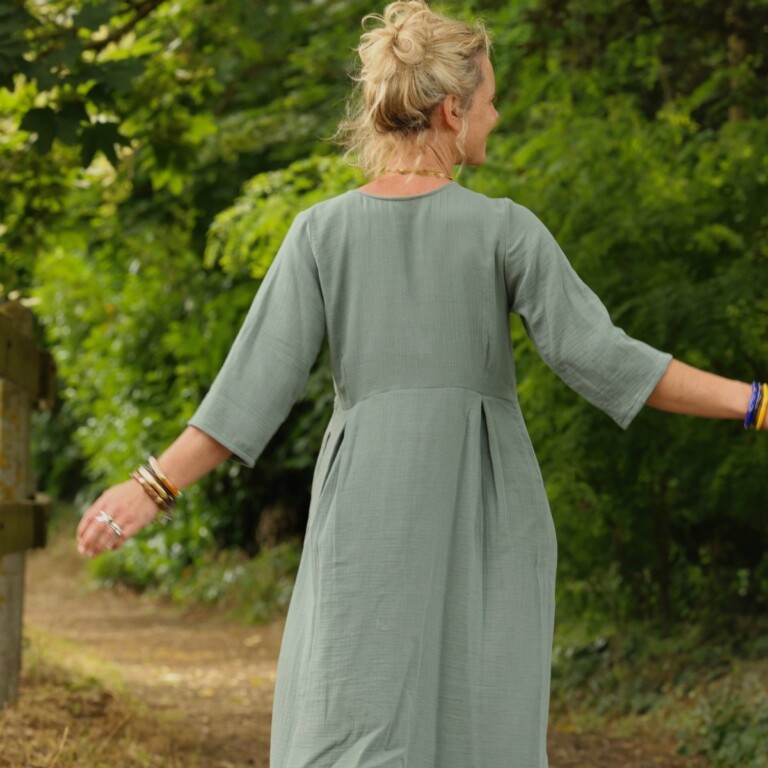Meta SS25 - Robe Diane - Double gaze de coton cactus – XXL