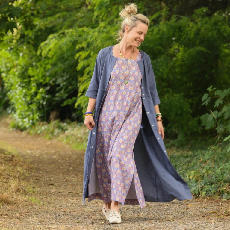 Meta SS25 - Robe Diane - Lin bleu brume – XXL