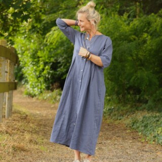 Quintessence - Robe Diane  Lin bleu brume