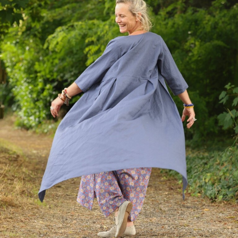 Meta SS25 - Robe Diane - Lin bleu brume – XXL