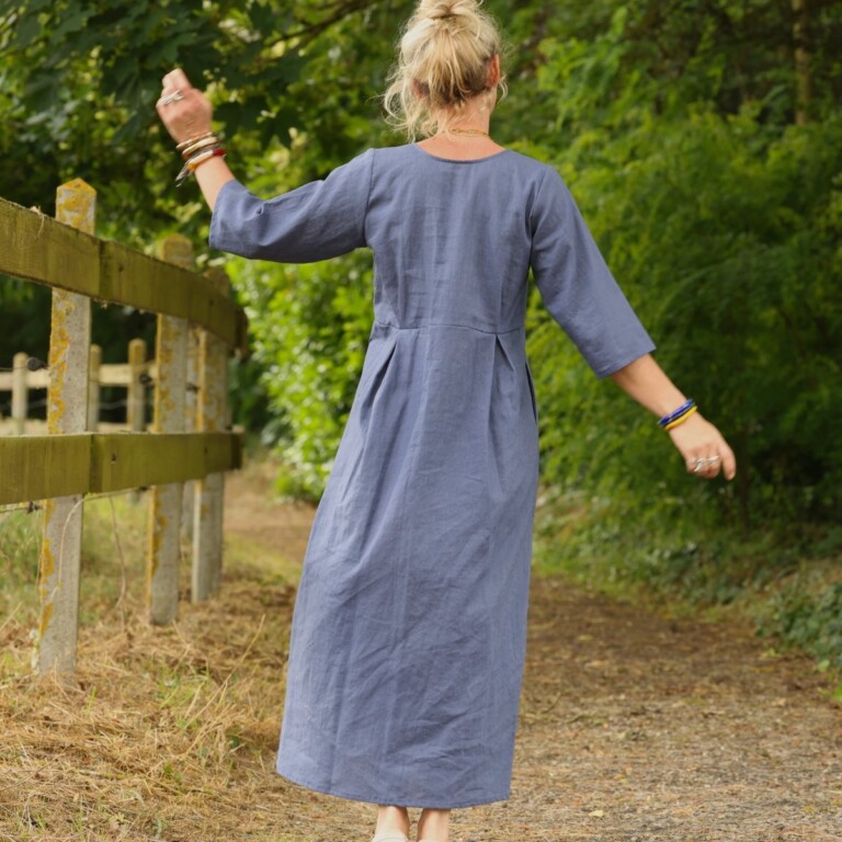 Meta SS25 - Robe Diane - Lin bleu brume – XXL