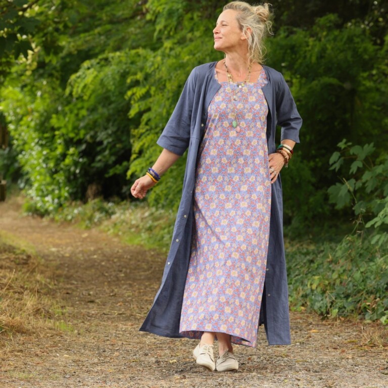 Meta SS25 - Robe Diane - Lin bleu brume – XXL