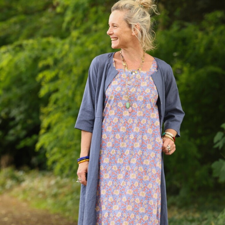 Meta SS25 - Robe Diane - Lin bleu brume – XXL