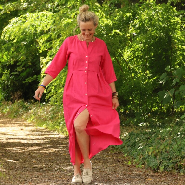 Meta SS25 - Robe Diane - Lin rose fuchsia – XXXL