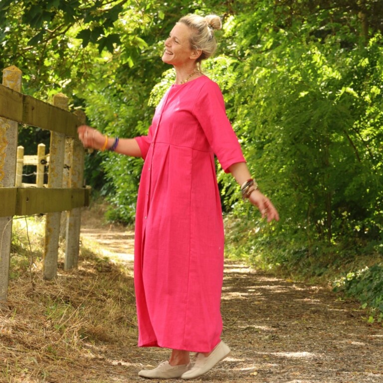 Meta SS25 - Robe Diane - Lin rose fuchsia – XXXL