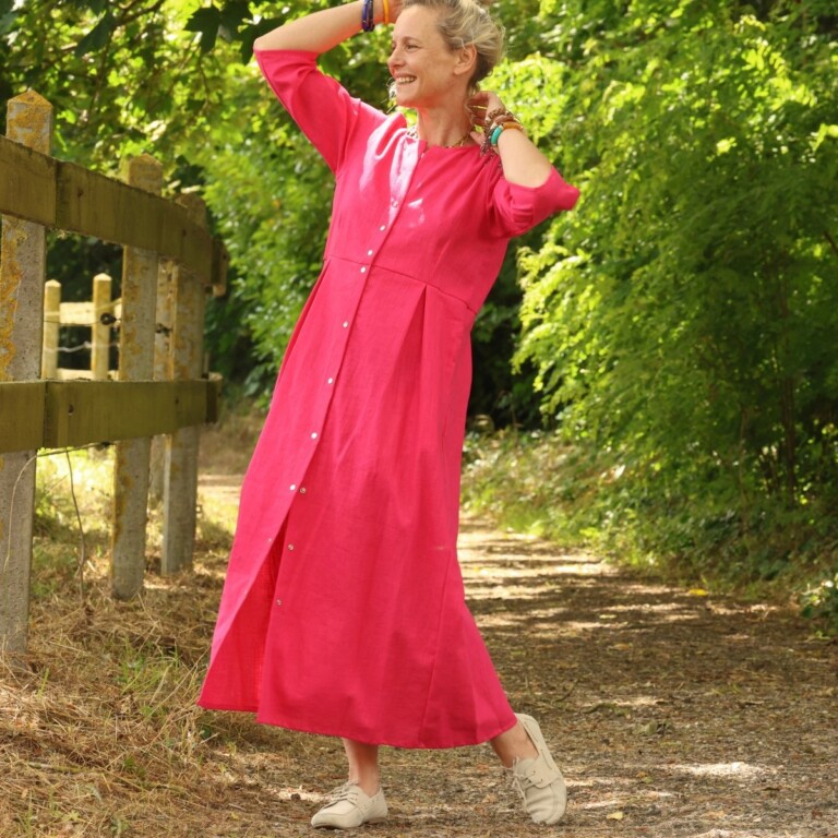 robe diane lin rose fuchsia 5464941 Meta SS25 - Robe Diane - Lin rose fuchsia – XXXL