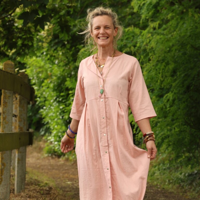 Meta SS25 - Robe Diane - Lin rose poudré – XXL