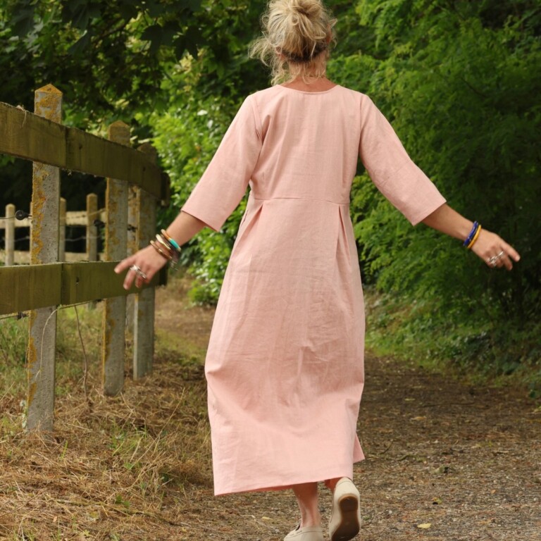 Meta SS25 - Robe Diane - Lin rose poudré – XXL