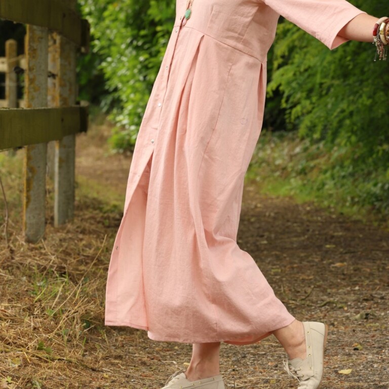 Meta SS25 - Robe Diane - Lin rose poudré – XXL