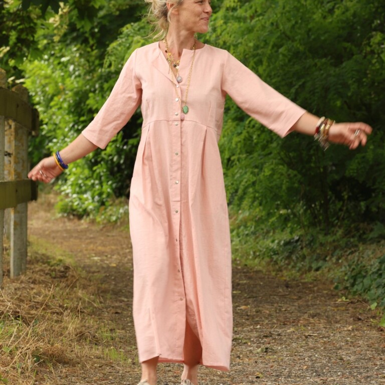 Meta SS25 - Robe Diane - Lin rose poudré – XXL