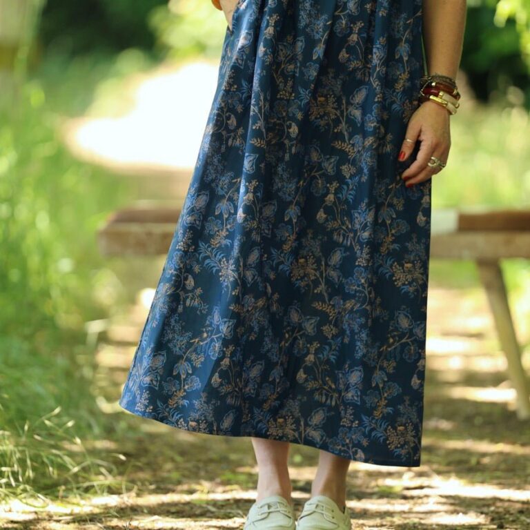 Quintessence - Robe Édonie — Coton bleu de serre – M