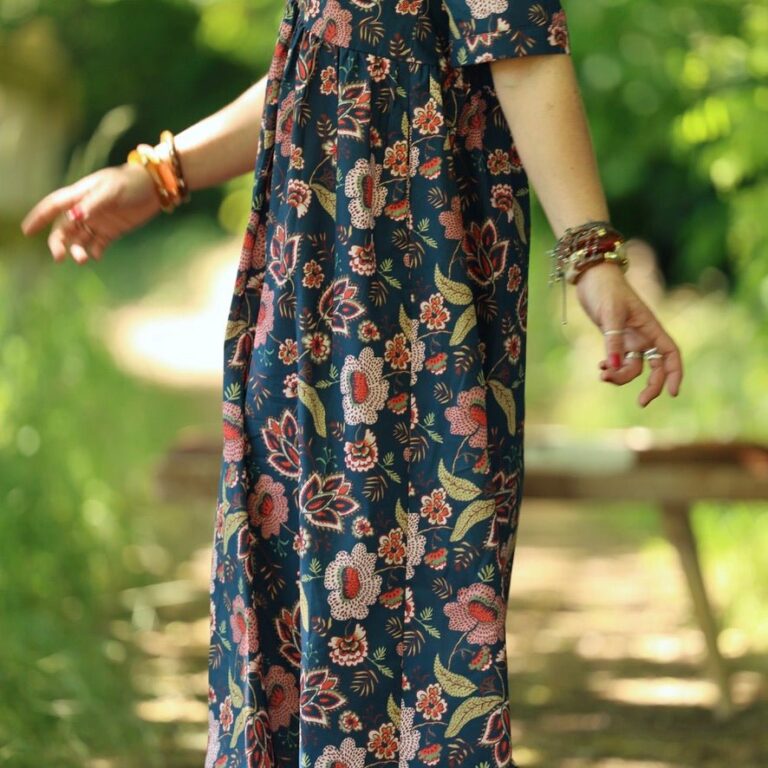 Quintessence - Robe Édonie — Coton jardin persan – XXL