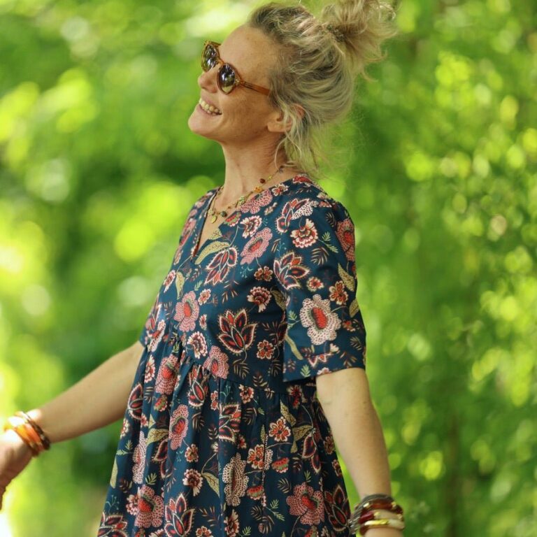 Quintessence - Robe Édonie — Coton jardin persan – XXL