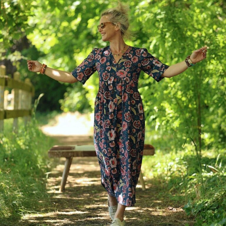 Quintessence - Robe Édonie — Coton jardin persan – XXL