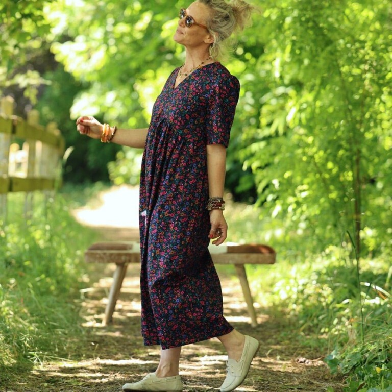 Quintessence - Robe Édonie — Coton nuit romantique – XXL