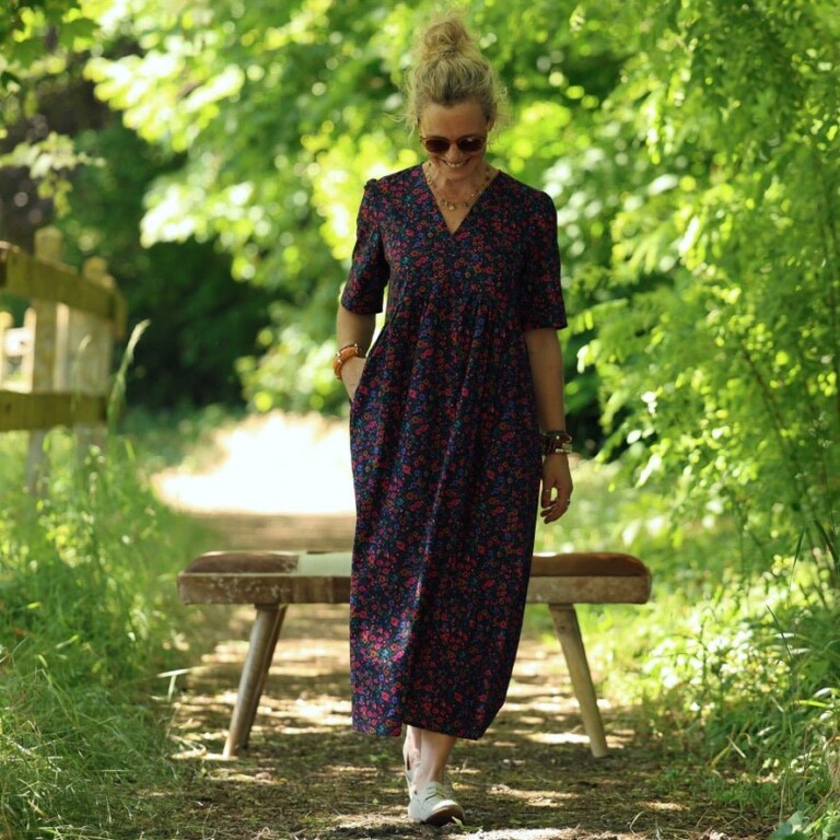 Quintessence - Robe Édonie — Coton nuit romantique – XXL