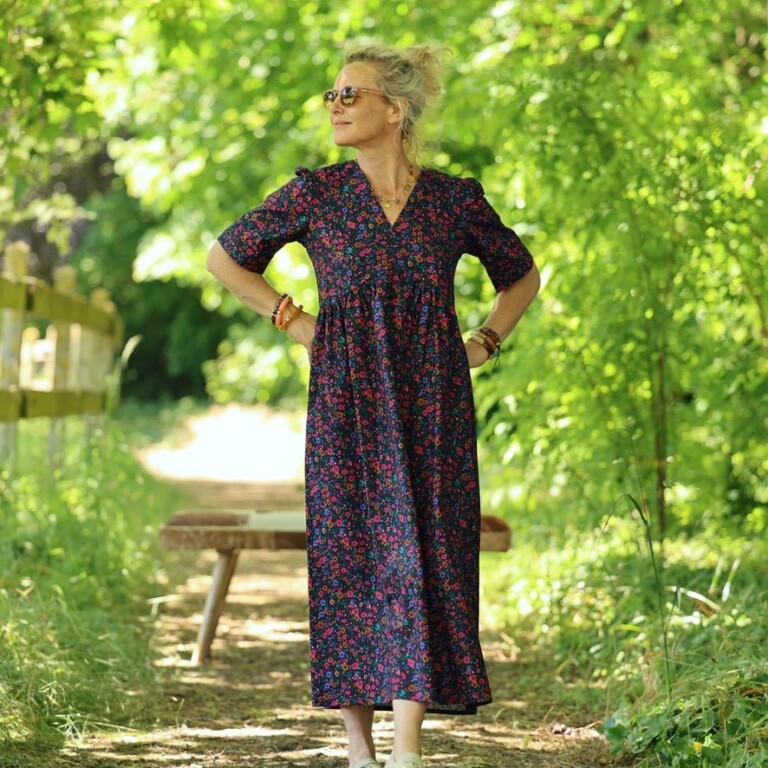 Quintessence - Robe Édonie — Coton nuit romantique – XXL