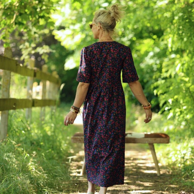 Quintessence - Robe Édonie — Coton nuit romantique – XXL