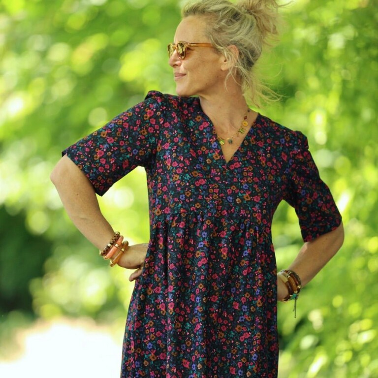 Quintessence - Robe Édonie — Coton nuit romantique – XXL