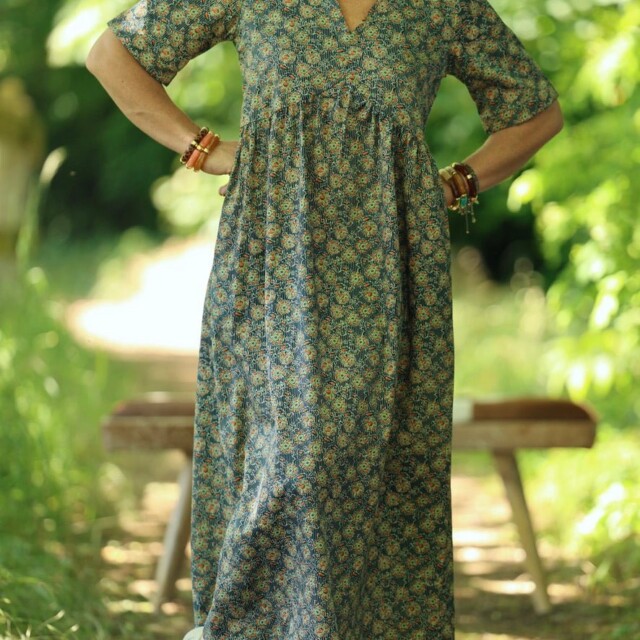 Quintessence - Robe Édonie — Feuillage nomade – XXL