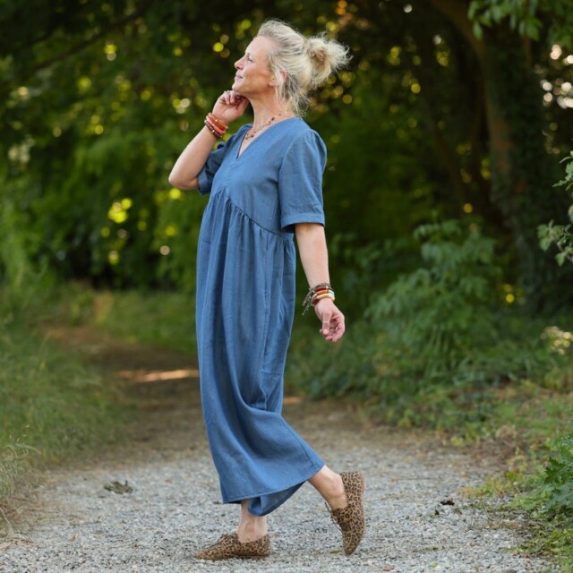 Quintessence - Robe Édonie — Jean léger bleu – 3XL