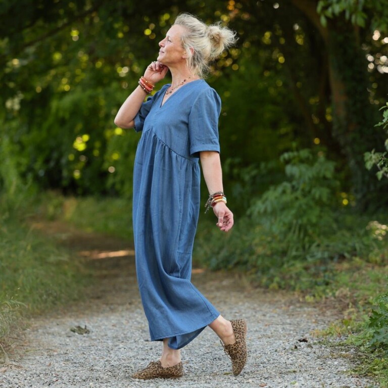 Quintessence - Robe Édonie — Jean léger bleu – 3XL