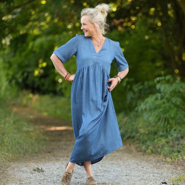 Quintessence - Robe Édonie — Jean léger bleu – 3XL